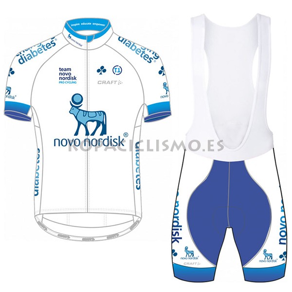 2017 Maillot Novo Nordisk tirantes mangas cortas blanco